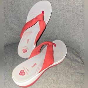 Clarks Arla Glison Wedge Thong Sandal Women Sandals Size 9M Pre-owned